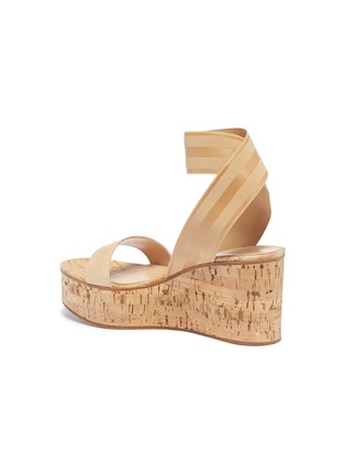  - GIANVITO ROSSI - Cross ankle strap suede cork wedge sandals