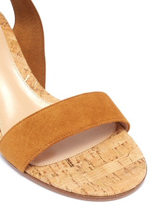 Detail View - Click To Enlarge - GIANVITO ROSSI - Cross ankle strap suede sandals
