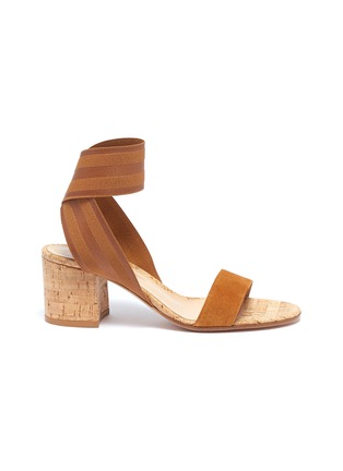Main View - Click To Enlarge - GIANVITO ROSSI - Cross ankle strap suede sandals