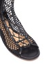 Detail View - Click To Enlarge - GIANVITO ROSSI - 'Helena' lace-up knee high fishnet sandals