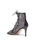  - GIANVITO ROSSI - 'Helena' lace-up fishnet sandals