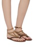 Figure View - Click To Enlarge - GIANVITO ROSSI - 'Scorpios' detachable chain ankle strap leather sandals