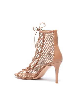  - GIANVITO ROSSI - 'Helena' lace-up fishnet sandals