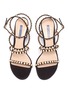 Detail View - Click To Enlarge - STUART WEITZMAN - 'Perrine' faux pearl strappy suede sandals