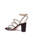  - STUART WEITZMAN - 'Perrine' faux pearl strappy suede sandals