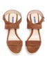Detail View - Click To Enlarge - STUART WEITZMAN - 'Lexia' cross strap suede espadrille wedge sandals