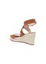  - STUART WEITZMAN - 'Lexia' cross strap suede espadrille wedge sandals