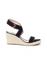 Main View - Click To Enlarge - STUART WEITZMAN - 'Lexia' cross strap suede espadrille wedge sandals