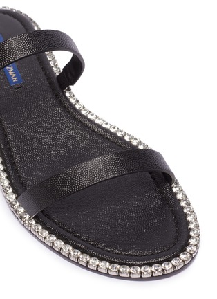 Detail View - Click To Enlarge - STUART WEITZMAN - 'Coquina' glass crystal welt outsole leather sandals