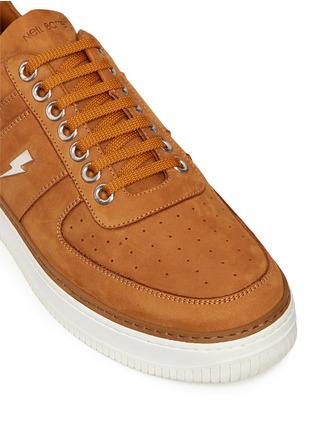 Detail View - Click To Enlarge - NEIL BARRETT - 'City Basketball' low top nubuck leather sneakers