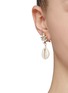 Figure View - Click To Enlarge - ANTON HEUNIS - Swarovski crystal stud seashell drop earrings