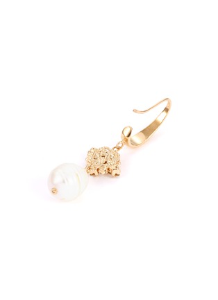 Detail View - Click To Enlarge - ANTON HEUNIS - Swarovski crystal baroque pearl drop earrings