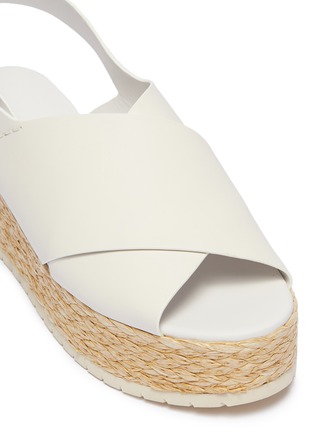 Detail View - Click To Enlarge - VINCE - 'Jesson' cross strap leather slingback platform espadrille sandals