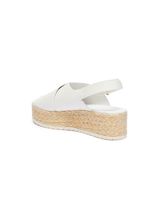  - VINCE - 'Jesson' cross strap leather slingback platform espadrille sandals