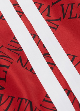  - VALENTINO GARAVANI - 'VLTN Grid' print stripe silk track jacket