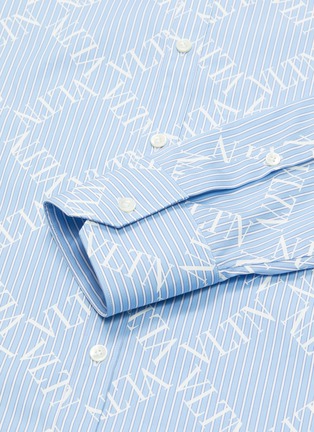  - VALENTINO GARAVANI - 'VLTN Grid' print stripe oversized shirt