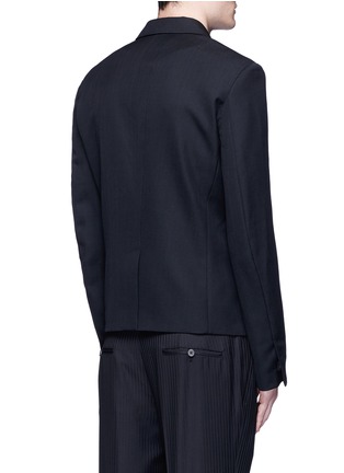 Back View - Click To Enlarge - HAIDER ACKERMANN - Sequined lapel fleece wool soft blazer