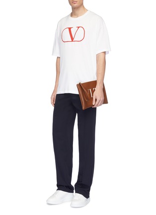 Figure View - Click To Enlarge - VALENTINO GARAVANI - 'VLOGO' print oversized T-shirt