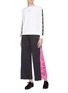 Figure View - Click To Enlarge - NIKE - Zip outseam wide leg jogging pants