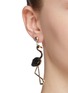 Front View - Click To Enlarge - VENNA - Detachable hoop flamingo drop earrings