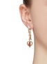 Figure View - Click To Enlarge - VENNA - Glass crystal detachable heart drop earrings