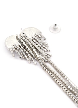 Detail View - Click To Enlarge - VENNA - Glass crystal star heart fringe drop earrings