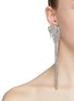 Figure View - Click To Enlarge - VENNA - Glass crystal star heart fringe drop earrings