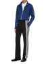 Figure View - Click To Enlarge - BALENCIAGA - Snap button stripe outseam twill pants