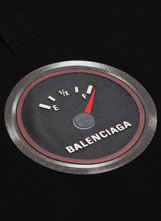  - BALENCIAGA - 'Speed' graphic print oversized polo shirt