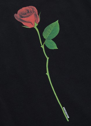  - BALENCIAGA - Rose print back long sleeve T-shirt
