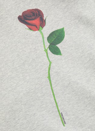  - BALENCIAGA - Rose print back zip hoodie