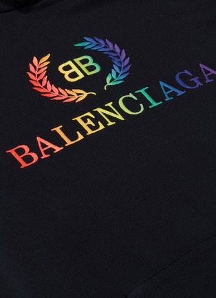  - BALENCIAGA - 'BB Mode' logo print oversized hoodie