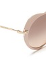 Detail View - Click To Enlarge - MIU MIU - Matte coated heart metal sunglasses