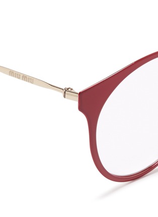 Detail View - Click To Enlarge - MIU MIU - Round metal optical glasses