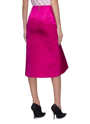 Back View - Click To Enlarge - BALENCIAGA - Silk satin peplum skirt