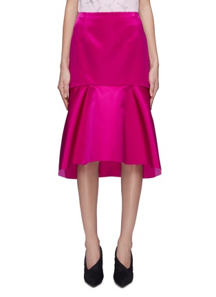 Main View - Click To Enlarge - BALENCIAGA - Silk satin peplum skirt