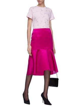Figure View - Click To Enlarge - BALENCIAGA - Silk satin peplum skirt