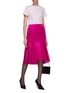 Figure View - Click To Enlarge - BALENCIAGA - Silk satin peplum skirt