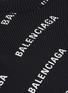  - BALENCIAGA - Cutout back logo print rib knit high neck sweater