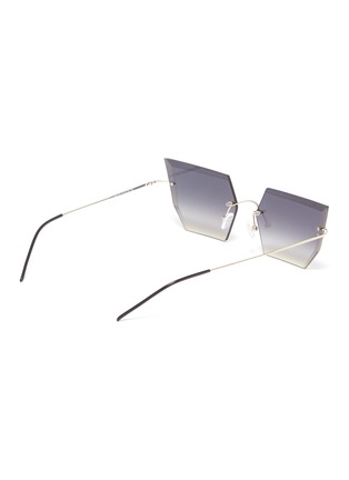 Figure View - Click To Enlarge - PRIDE EYEWEAR - Rimless angular cat eye sunglasses