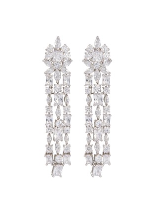 Main View - Click To Enlarge - CZ BY KENNETH JAY LANE - Cubic zirconia fringe drop earrings