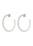 Main View - Click To Enlarge - CZ BY KENNETH JAY LANE - Glass pearl cubic zirconia hoop earrings