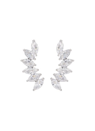 Main View - Click To Enlarge - CZ BY KENNETH JAY LANE - Cubic zirconia curved earrings