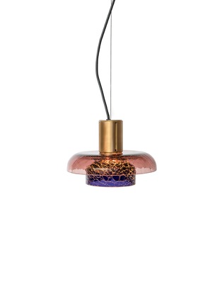 Main View - Click To Enlarge - LOCAL DESIGN - Greenway Crackle pendant lamp – Mauve/Blue