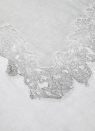 Detail View - Click To Enlarge - FALIERO SARTI - 'Jolie' Chantilly lace border gauze scarf