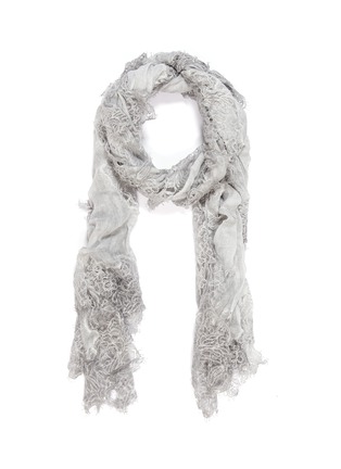 Main View - Click To Enlarge - FALIERO SARTI - 'Jolie' Chantilly lace border gauze scarf