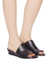 Figure View - Click To Enlarge - VINCE - 'Duvall' leather wedge sandals