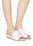 Figure View - Click To Enlarge - VINCE - 'Duvall' leather wedge sandals