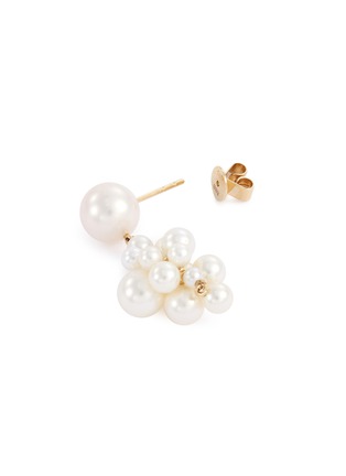 Detail View - Click To Enlarge - SOPHIE BILLE BRAHE - 'Botticelli' freshwater pearl 14k yellow gold drop earrings