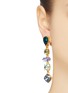 Figure View - Click To Enlarge - KENNETH JAY LANE - Glass crystal link drop clip earrings
